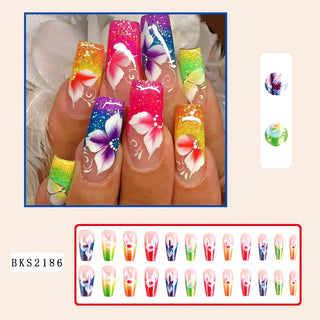  Floral Nail Art Press-Ons cashymart