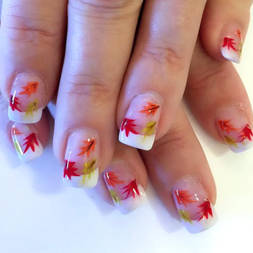 24Pcs Pink Flower Press-On Nails Set