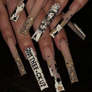  Simple Y2K Long Coffin French Ballerina Nails cashymart