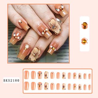  Floral Nail Art Press-Ons cashymart