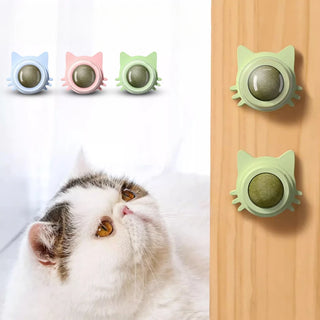  Rotating Catnip Delight: Self-Elevating Mint Ball Toy cashymart