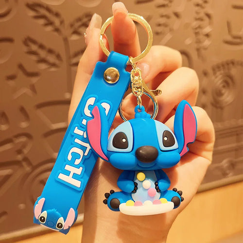 Anime Disney Keychain Mickey Minnie Lilo Stitch