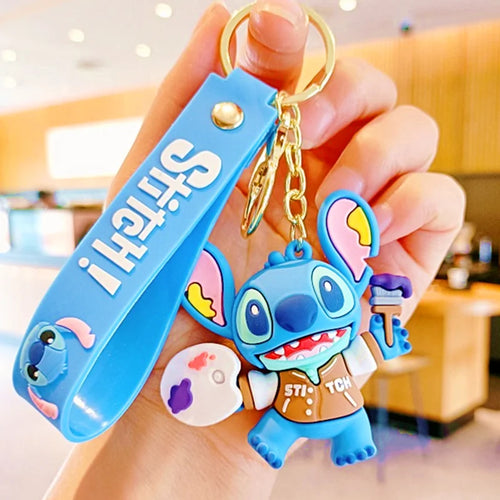 Anime Disney Keychain Mickey Minnie Lilo Stitch
