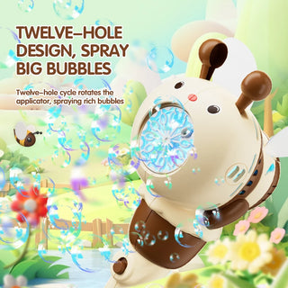  12 Hole Bee Electric Bubble Gun Kids Gift Outdoor Fun cashymart