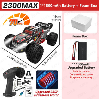  High-Speed 1:16 4WD RC Drift Monster Truck with LED Remote Control cashymart