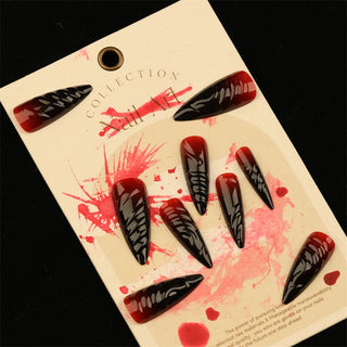  24Pcs Halloween Blood Press on Nails Set cashymart