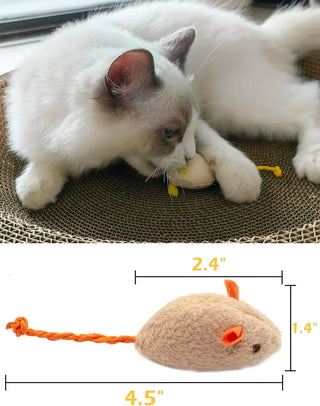  Colorful Catnip-Infused Plush Mice Toys cashymart