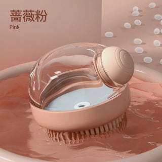 Dog Bath Brush with Shampoo Dispenser