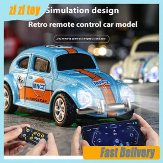 Wireless Mini Beetle Alloy RC Car - Perfect Gift for Kids & Men