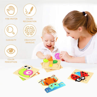  Montessori Wooden Puzzle cashymart