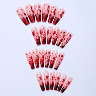  24Pcs Spooky Blood Drop Fake Nails cashymart