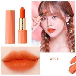  Orange Color Lipstick Lip Glaze Matt Silky Smooth Long Lasting cashymart