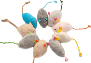  Colorful Catnip-Infused Plush Mice Toys cashymart