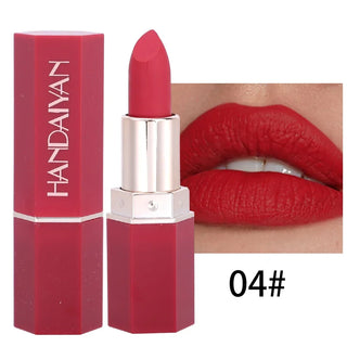  Rose Pink Nude Matte Velvet Lipstick Waterproof Beauty Makeup cashymart