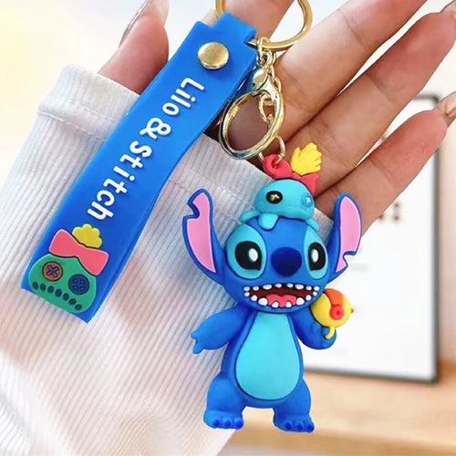 Anime Disney Keychain Mickey Minnie Lilo Stitch