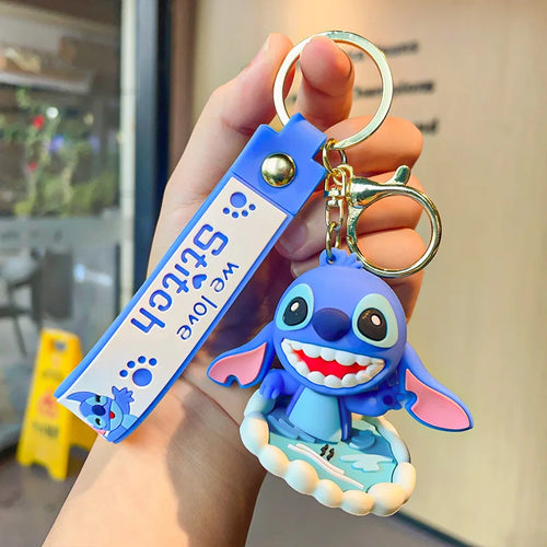 Anime Disney Keychain Mickey Minnie Lilo Stitch