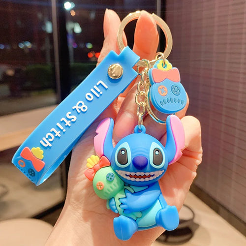 Anime Disney Keychain Mickey Minnie Lilo Stitch