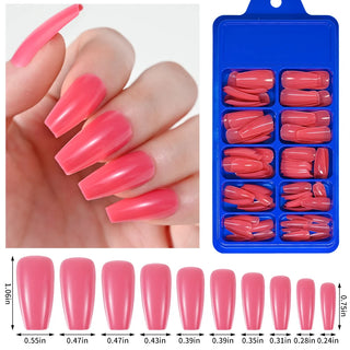  100pcs PINK Artificial Finger Nail Set cashymart