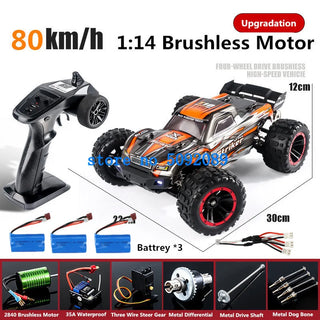  High-Speed 1:14 Metal RC Drift Car - Waterproof & All-Terrain Fun cashymart