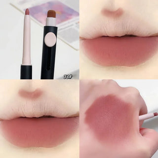  Waterproof Matte Lipliner Pencil with Brush Sexy Nude Brown cashymart