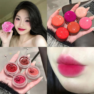  New Small Round Jar Lip Mud Matte Waterproof Lip Cosmetics cashymart