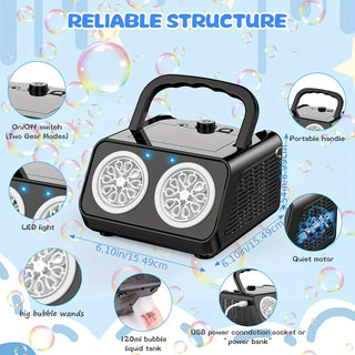  Handheld Automatic Bubble Machine for Outdoor Fun cashymart