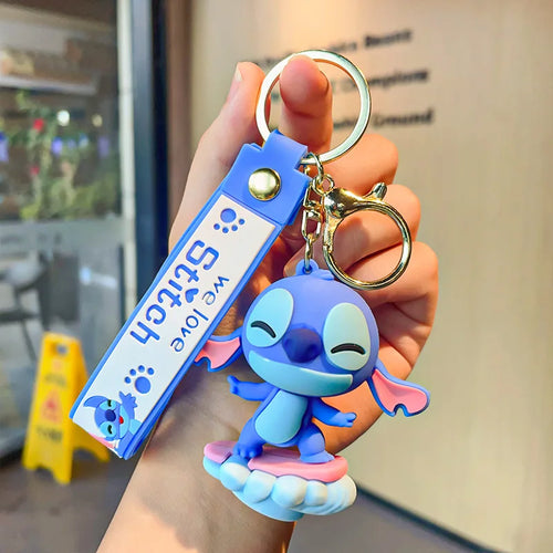 Anime Disney Keychain Mickey Minnie Lilo Stitch