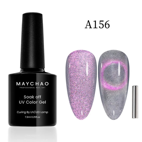 Maychao 12ml Cat Eye Gel Nail Polish Rainbow Effect