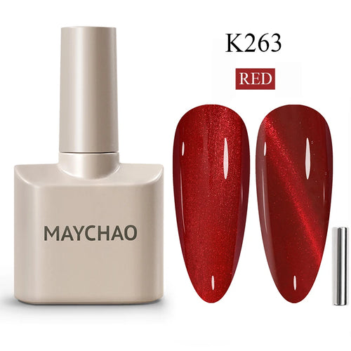 Maychao 12ml Cat Eye Gel Nail Polish Rainbow Effect