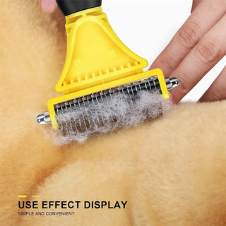  Dual-Sided Stainless Steel Pet Grooming Brush cashymart