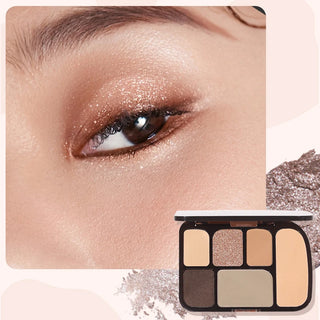  6 Color Earth Tone Eyeshadow Palette Waterproof cashymart