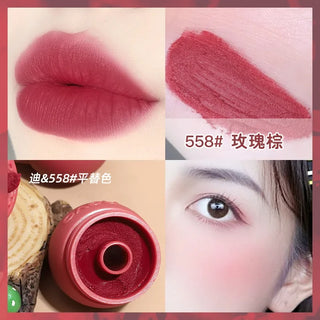  NOVO Velvet Matte Lipsticks Small Mushroom Milk Jar Lip Waterproof Not Easy To Fade Non-stick Cup Makeup cashymart