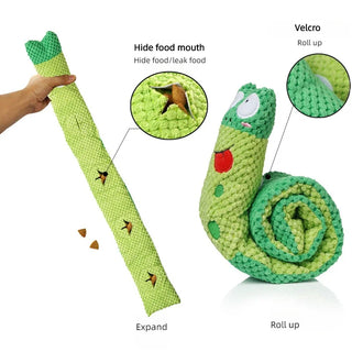  Interactive Plush Dog Puzzle Feeder Toy with Squeak and Sound cashymart