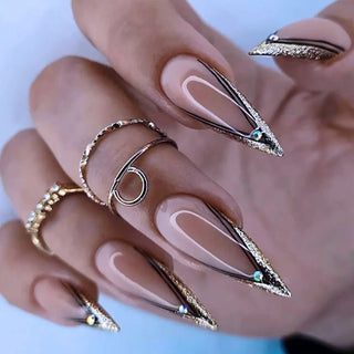  Punk Snake Stiletto Nail Art Set cashymart