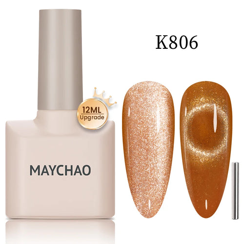 Maychao 12ml Cat Eye Gel Nail Polish Rainbow Effect