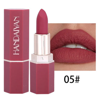  Rose Pink Nude Matte Velvet Lipstick Waterproof Beauty Makeup cashymart