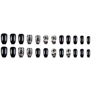  24-Piece Medium Square Press-On Nail Set cashymart