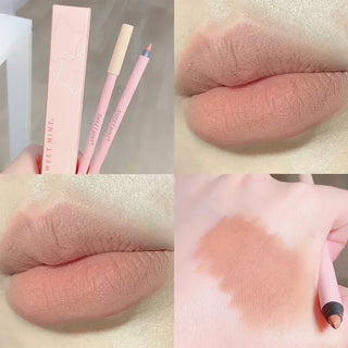  Lip Liner Pen Matte Waterproof Longlasting Silver Tube Makeup cashymart