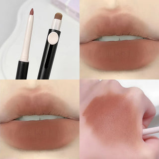  Double Head Lipliner Pencil with Brush Waterproof Lipstick cashymart