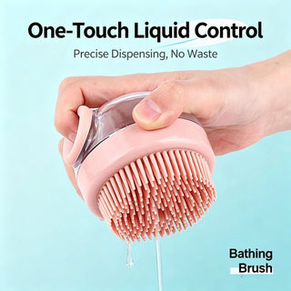 Dog Bath Brush with Shampoo Dispenser