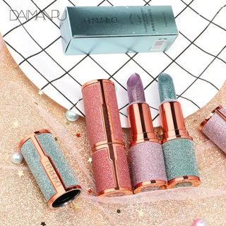  3 Colors Glitter Lipstick Temperature Color Changing Tint cashymart