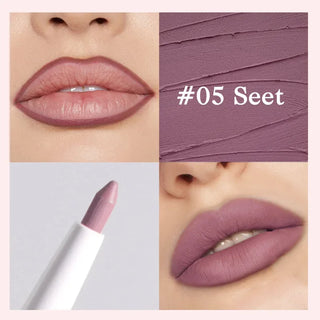  Matte Lipstick Pen Nude Brown Waterproof Lip Liner Pencil cashymart