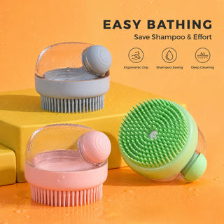 Dog Bath Brush with Shampoo Dispenser