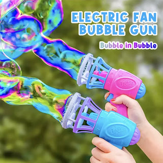  Summer Children's Electric Fan Bubble Gun Machine Water Toys cashymart