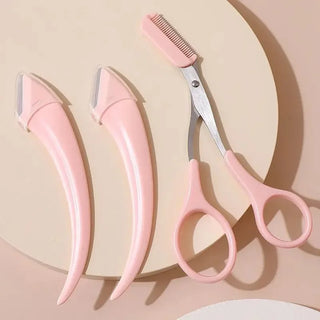  Eyebrow Trimmer Set With Razor And Scissors cashymart