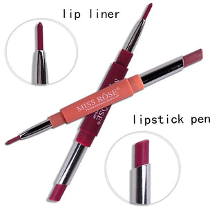  8 Colors Double Opening Lipstick Waterproof Lip Makeup Tools cashymart