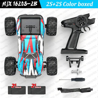  High-Speed Brushless 4WD RC Pickup - MJX 1/16 Off-Road Adventure cashymart