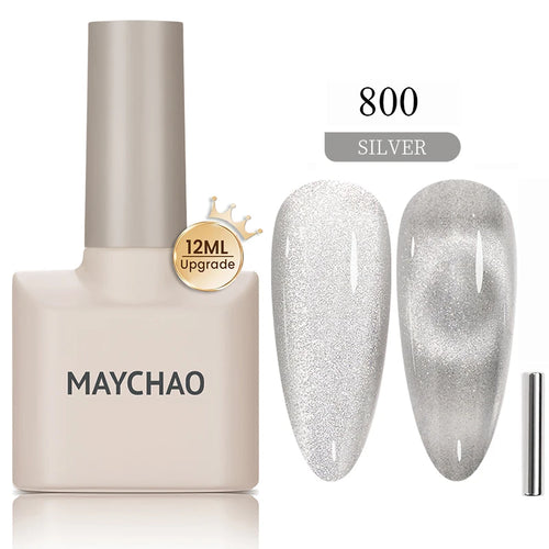Maychao 12ml Cat Eye Gel Nail Polish Rainbow Effect