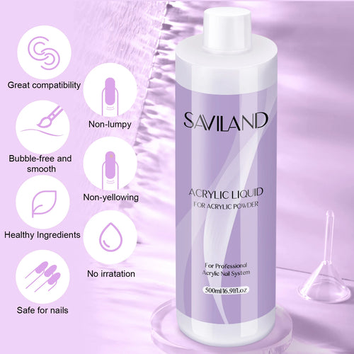  Saviland Professional Acrylic Nail Liquid 180/500ml for Art cashymart