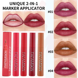  1pcs Lip Marker Stain Pen 2 in 1 Waterproof Matte Makeup cashymart